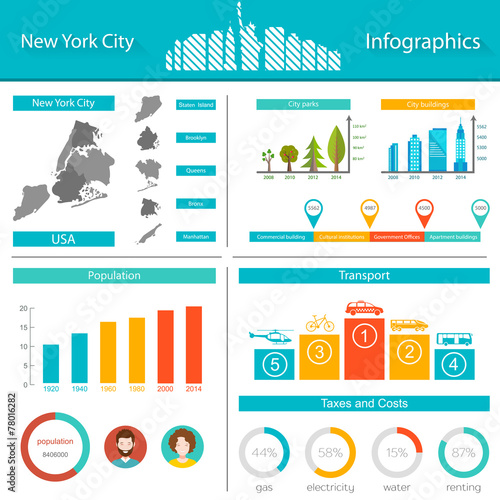 Vector infographics New York City