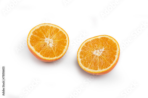 Orange Portion with Clipping Path - Stock Image