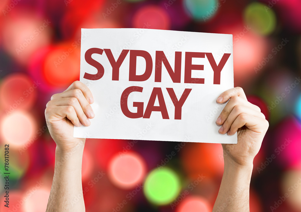 Sydney Gay card with colorful background with defocused lights Sydney Gay card with colorful background with defocused lights