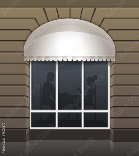 Vector Exterior of Restaurant Cafe Front