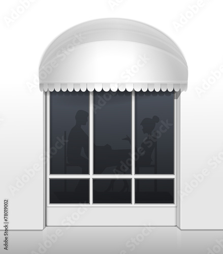 Vector Exterior of Restaurant Cafe Front