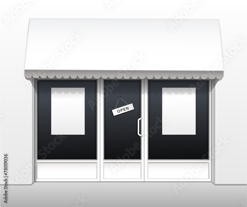 Vector Exterior of Restaurant Cafe Shop Front