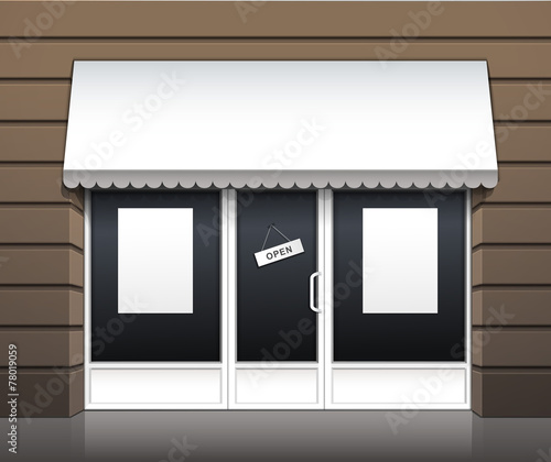 Vector Exterior of Restaurant Cafe Shop Front