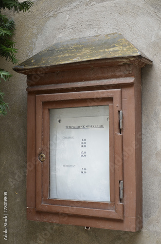 Bacheca di una Chiesa,  Budapest. photo