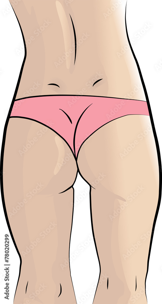 Realistic Sexy Hand Drawn Girl Ass Realistic Sexy Hand Drawn Girl Ass