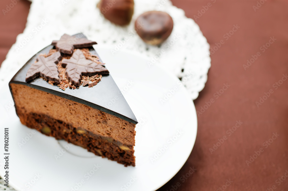 truffle cake with chestnut mousse truffle cake with chestnut mousse