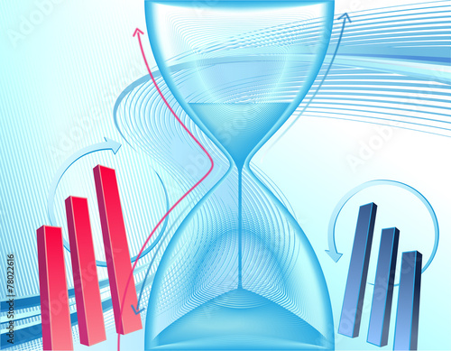 Business background with hourglass