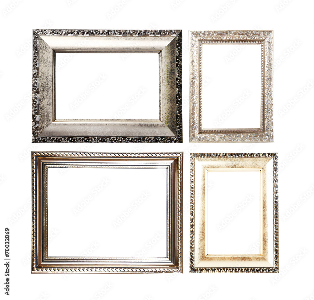 Collage of frames isolated on white Collage of frames isolated on white
