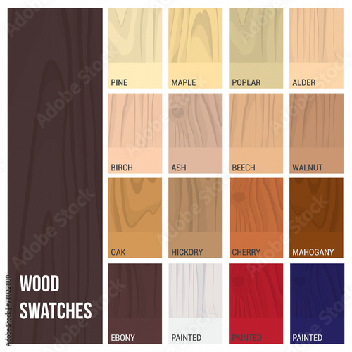 Wood swatches