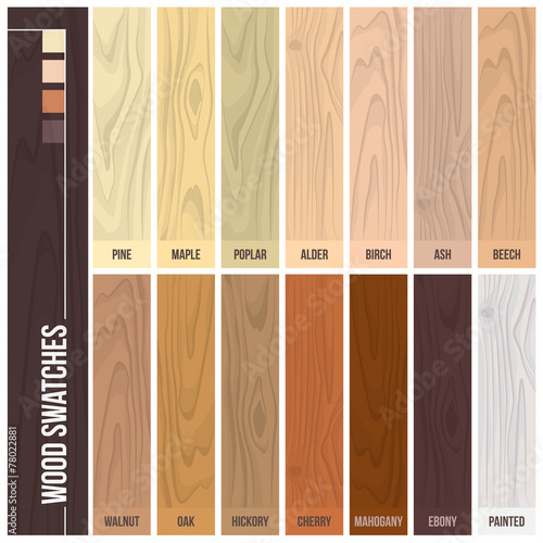 Wood swatches
