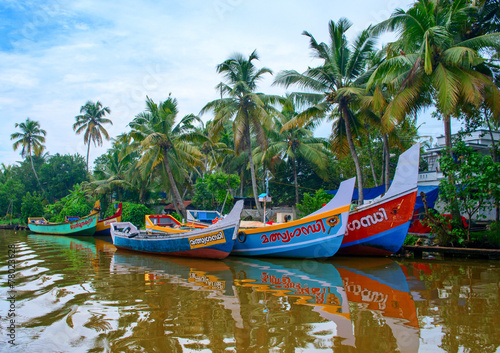 Indian fishing boats  in Kerala