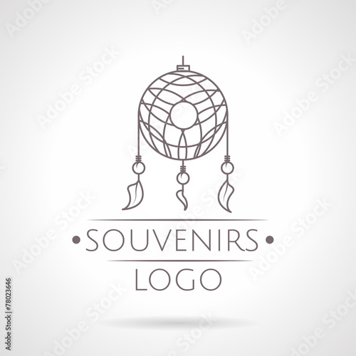 Abstract vector illustration of dreams catcher icon with text