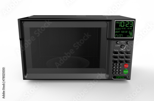 black microwave oven