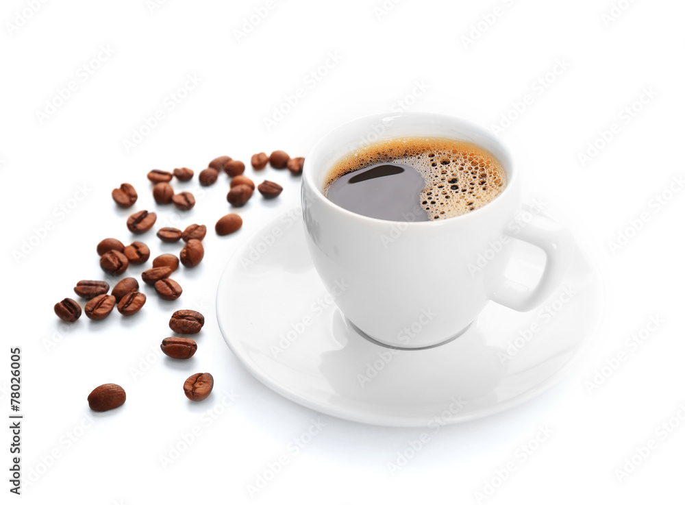 Fototapeta premium Cup of coffee isolated on white