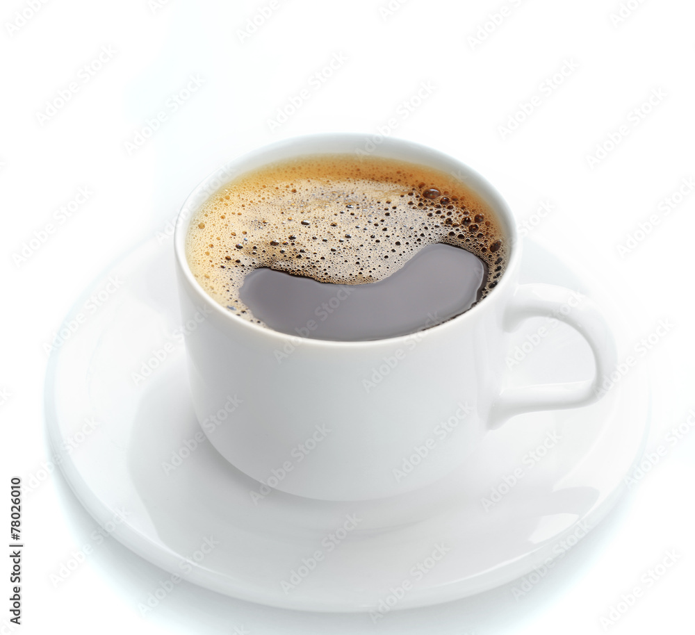 Cup of coffee isolated on white Cup of coffee isolated on white