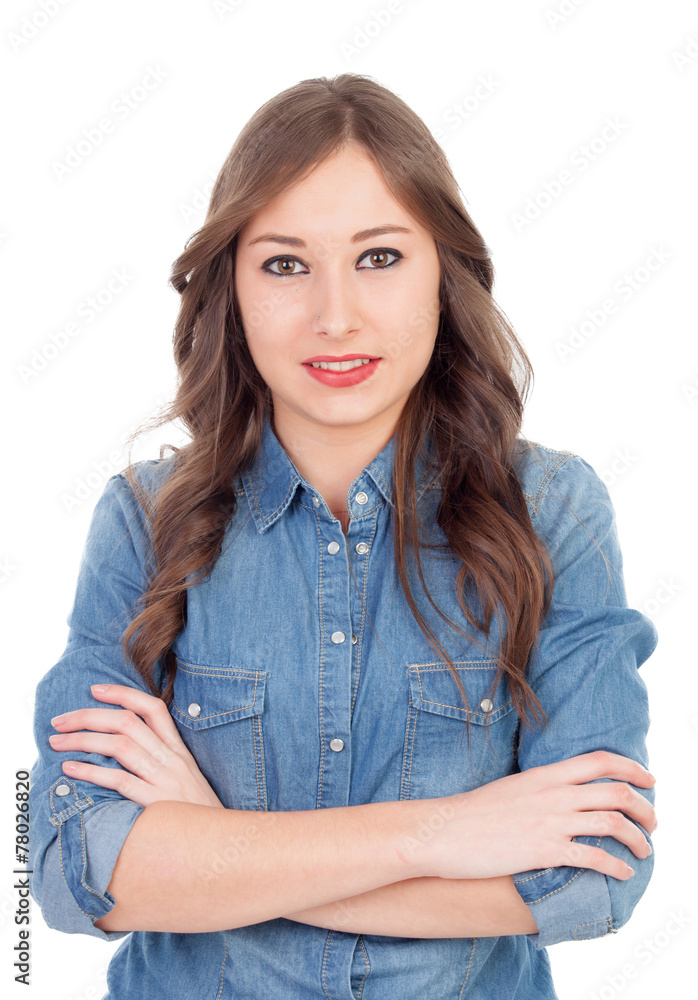 Pretty girl make up with brown eyes Pretty girl make up with brown eyes