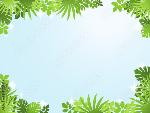 植物　空　背景