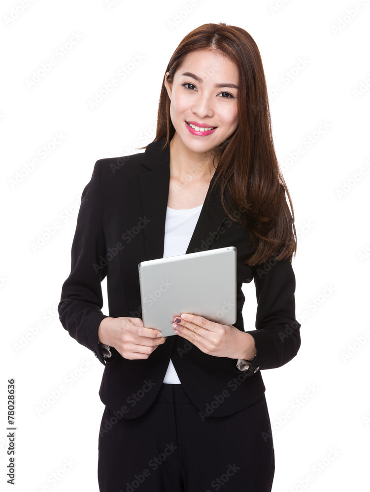 Businesswoman use of tablet Businesswoman use of tablet