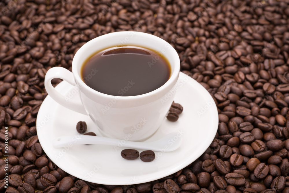 coffee cup and coffee beans coffee cup and coffee beans