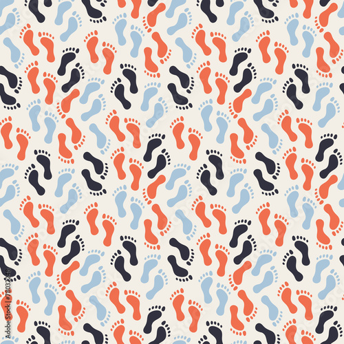 Pattern with human footprints