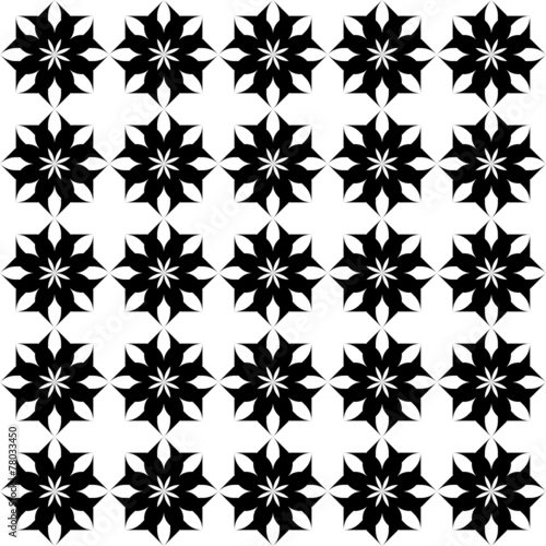 Black and white seamless pattern, abstract background.