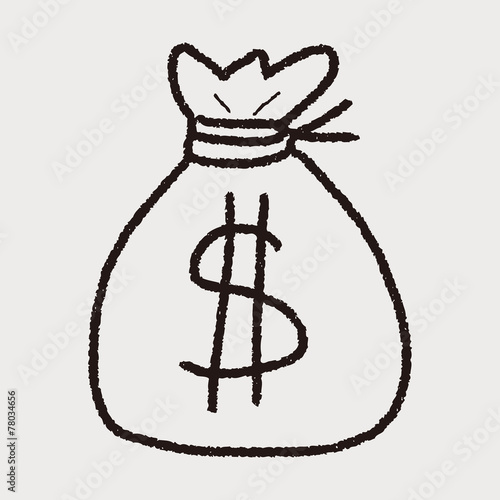 doodle money bag