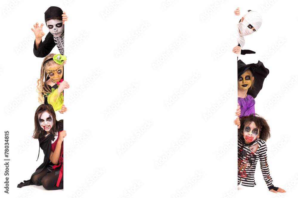 Fototapeta premium Kids in Halloween costumes