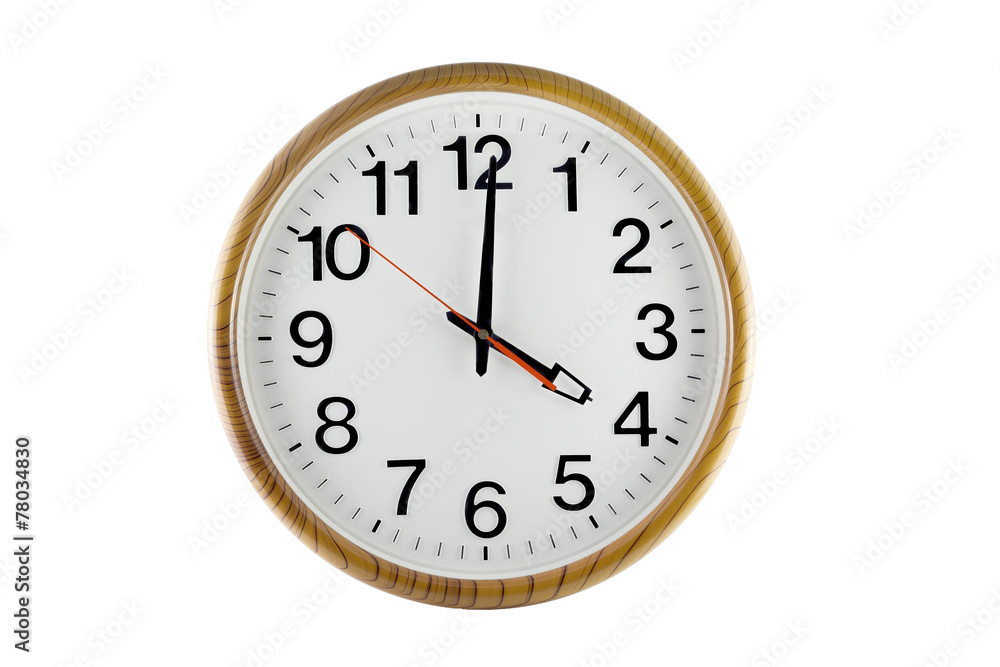 Clock wood isolated on white background. Clock wood isolated on white background.
