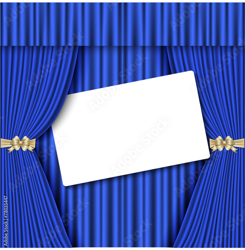 Blue theater curtain