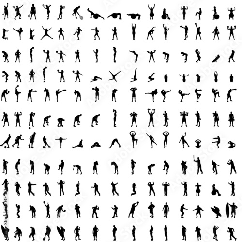 Vector silhouette of people.