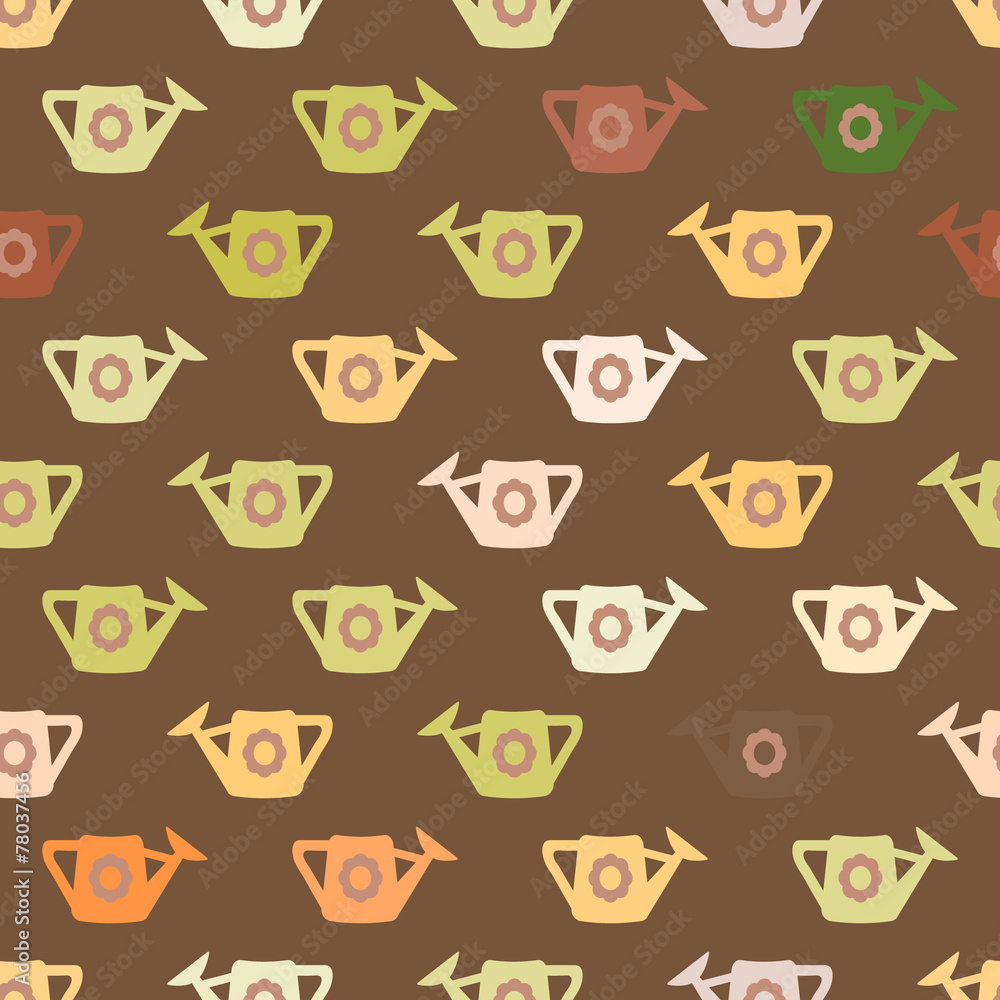 seamless background with icons of Horticulture seamless background with icons of Horticulture