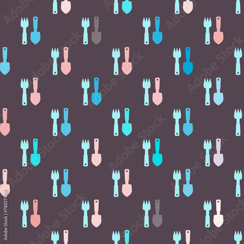 seamless background with icons of Horticulture