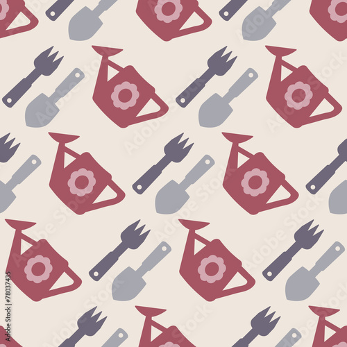 seamless background with icons of Horticulture