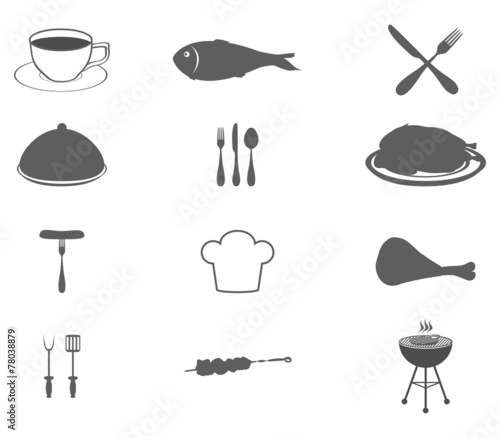 Icons set food