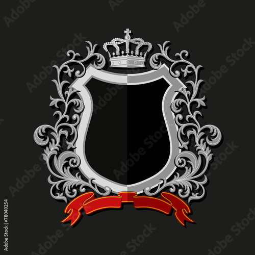 Coat of arms in modern flat style