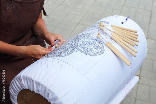 Bobbin lace making