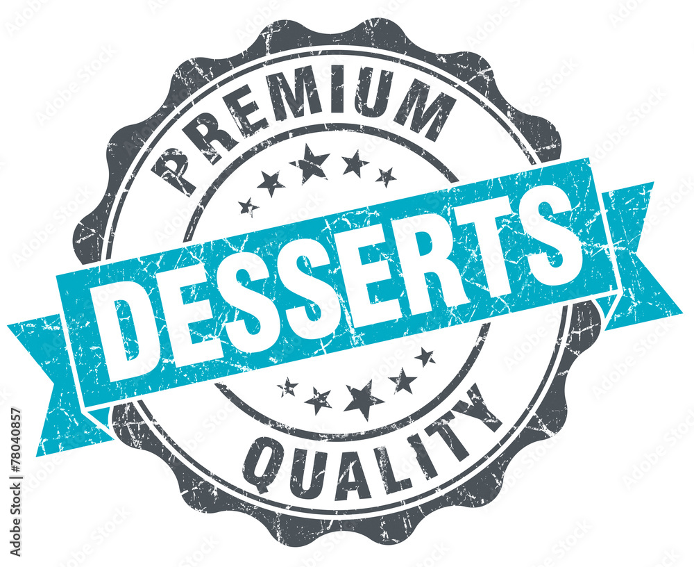 Fototapeta premium desserts vintage turquoise seal isolated on white