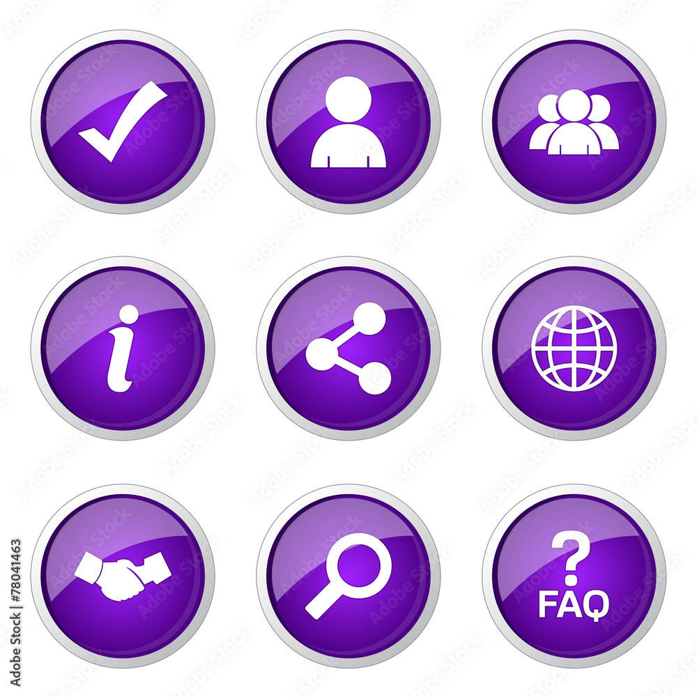 Web Internet Violet Vector Button Icon Design Set 2 Web Internet Violet Vector Button Icon Design Set 2