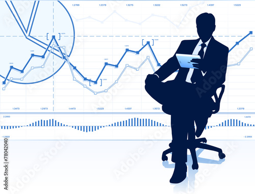 Businessman with tablet computer