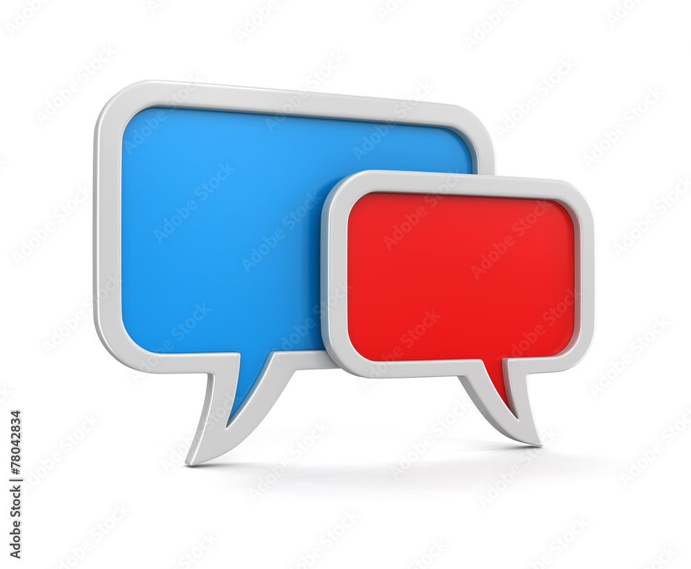 Naklejka premium speech bubbles (clipping path included)