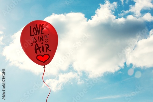 Composite image of love is in the air