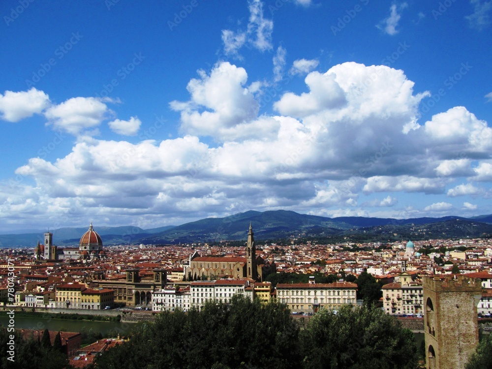 Panorama von Florenz - Blick vom Piazzale Michelangelo - Italien