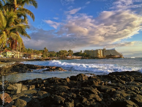 Sunshine along Coast, Kailua Kona, the Big Island of Hawaii photo