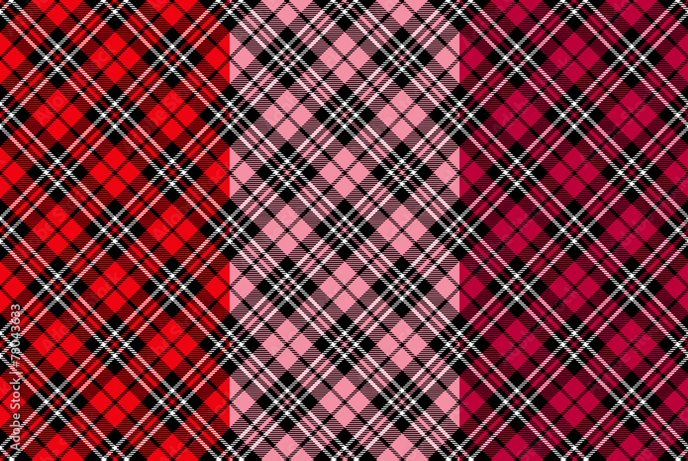 Seamless tartan patterns for Valentine's day Seamless tartan patterns for Valentine's day