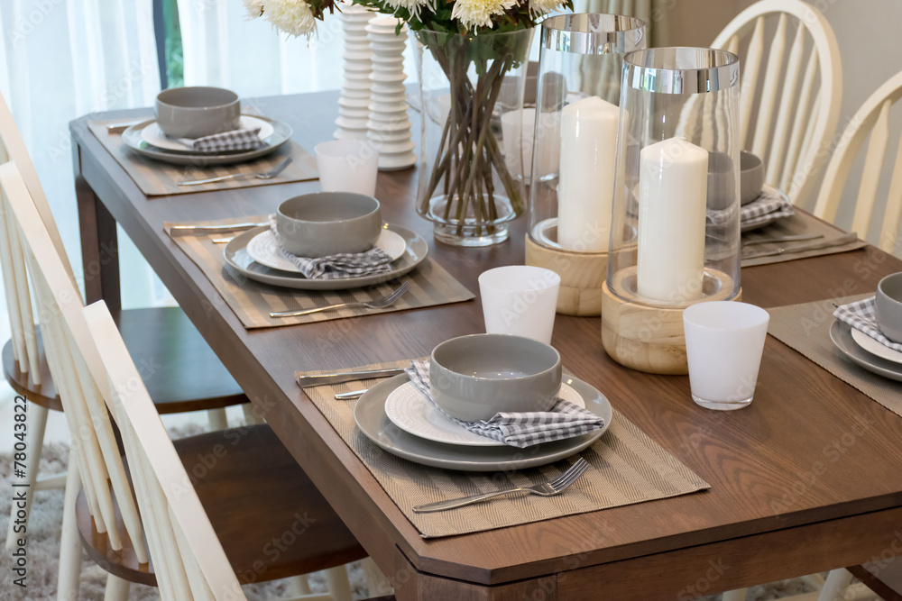 dining table and comfortable chairs in modern home with elegant dining table and comfortable chairs in modern home with elegant