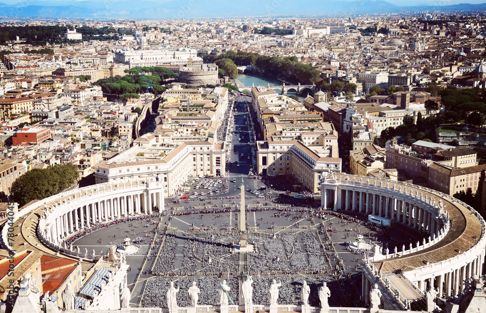 Vatican City in Rome, view of the dome