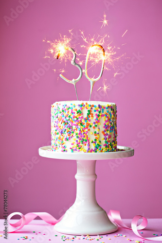 Quadro su tela 30th birthday cake