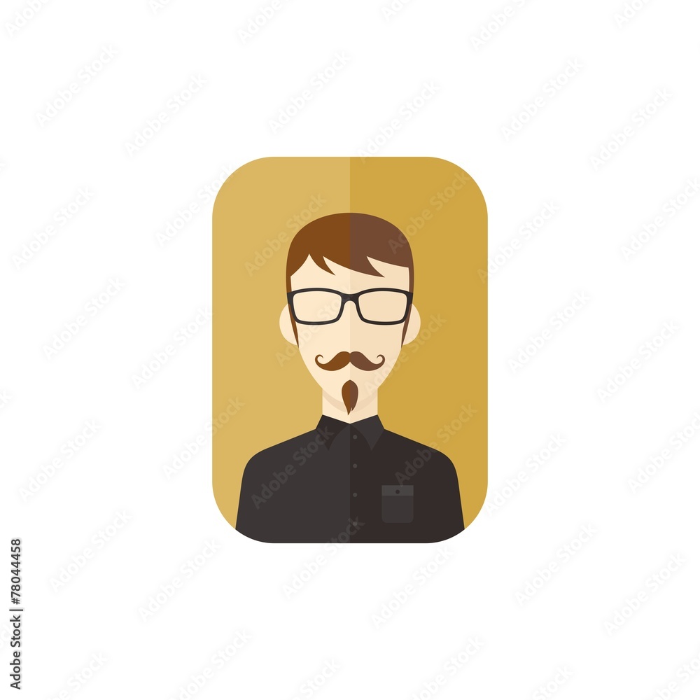 man hipster avatar user picture cartoon character