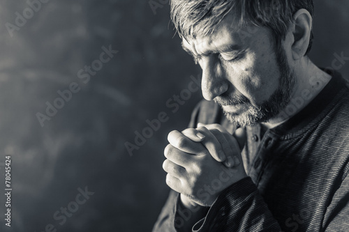 man praying