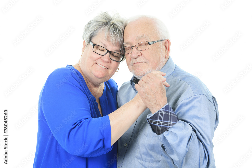 Happy senior couple in love. Isolated over white background Happy senior couple in love. Isolated over white background